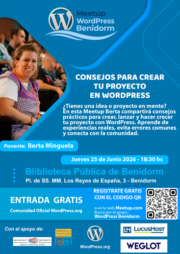Cartel MeetUp WordPress Benidorm